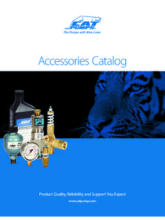 Accessories Catalog - Cat Pumps