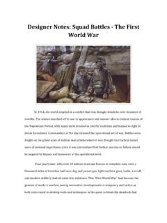 Designer Notes: Squad Battles - The First World War
