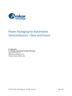 Power Packaging for Automotive Semiconductors Now and …