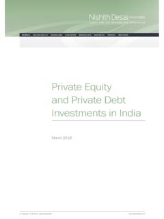 Private Equity and Private Debt ... - Nishith Desai