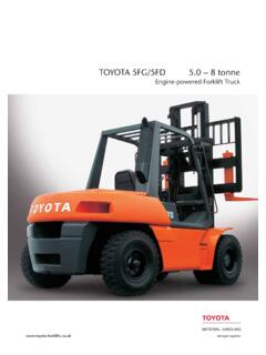 TOYOTA 5FG/5FD 5.0 – 8 tonne - Forkliftcenter