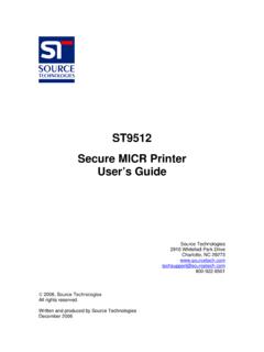ST9512 Secure MICR Printer User’s Guide - Missouri