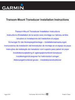 Transom-Mount Transducer Installation Instructions