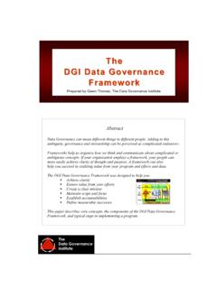 The DGI Data Governance Framework