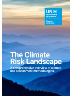 The Climate Risk Landscape - Finance Initiative