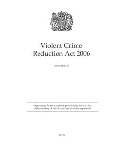 Violent Crime Reduction Act 2006 - legislation