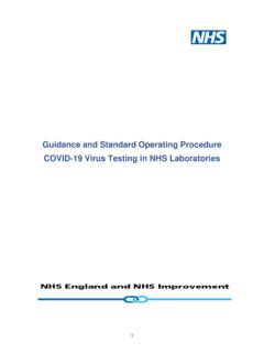 Guidance and Standard Operating Procedure COVID-19 …