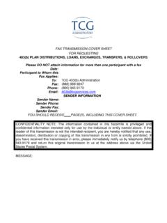 FAX TRANSMISSION COVER SHEET FOR REQUESTING 403(b) …