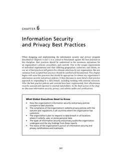 Information Security and Privacy Best Practices