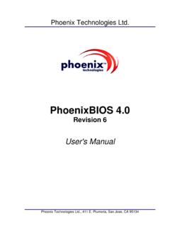 PhoenixBIOS 4 - Systems