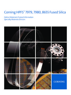 Corning HPFS 7979, 7980, 8655 Fused Silica - …