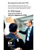 Covering the syllabus of ACCA’s Diploma In IFRS - EY
