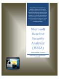 Microsoft Baseline Security Analyzer (MBSA)