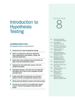 Introduction to Hypothesis Testing - SAGE Publications Inc