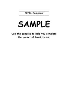 PI/PD - Complaint SAMPLE - California