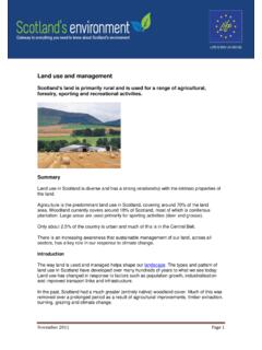 Land Land Use and Management - environment.gov.scot