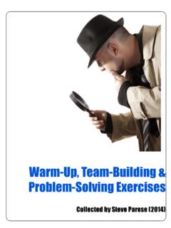Warm-Up, Team-Building &amp; Problem-Solving …