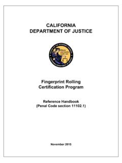 CALIFORNIA DEPARTMENT OF JUSTICE