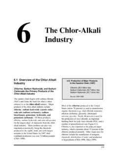 The Chlor-Alkali Industry - Energy