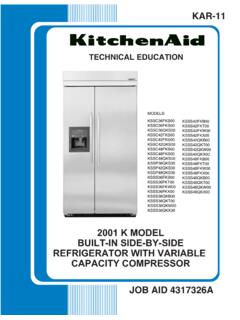 2001 K MODEL BUILT-IN SIDE-BY-SIDE REFRIGERATOR WITH ...