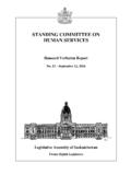 STANDING COMMITTEE ON HUMAN SERVICES - …