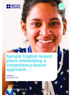 Sample English lesson plans embedding a competency-based