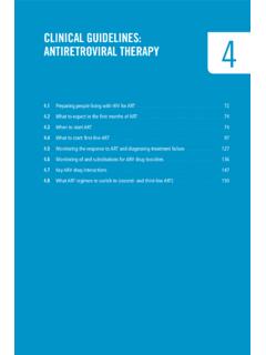 CLINICAL GUIDELINES: 4 ANTIRETROVIRAL THERAPY
