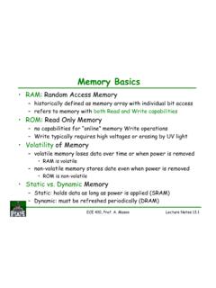 no capabilities for “online” memory Write operations ...