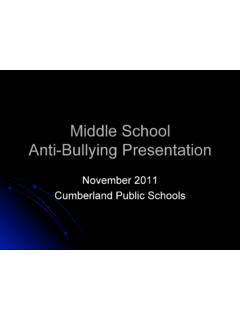 Middle School Anti-Bullying Presentation