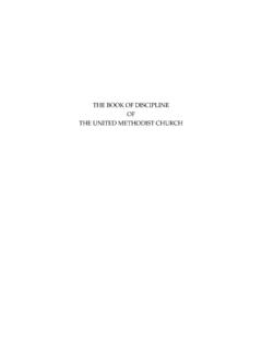THE BOOK OF DISCIPLINE OF THE UNITED METHODIST …