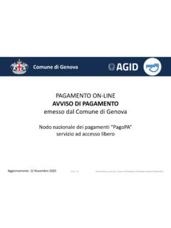 PAGAMENTO ON-LINE - Comune di Genova | Sito Istituzionale