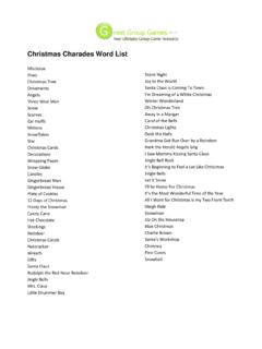 Christmas Charades Word List - Great Group Games