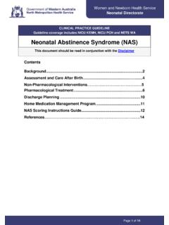 Neonatal Abstinence Syndrome (NAS) - kemh.health.wa.gov.au