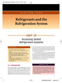 Refrigerants and the Refrigeration System
