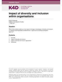 Impact of diversity and inclusion within organisations