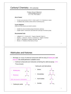 Carbonyl Chemistry (12 Lectures)