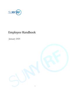 Employee Handbook - SUNY RF - RF For SUNY