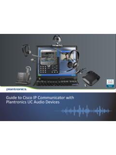 Guide to Cisco IP Communicator with Plantronics UC Audio ...
