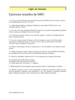Ejercicios resueltos de MRU