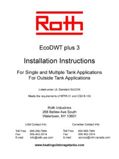 Installation Instructions - Residential Oil Tanks, Septic ...