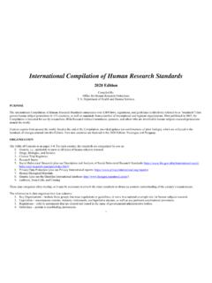2020 International Compilation of Human Research …