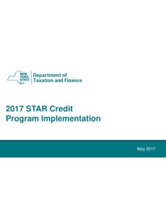 2017 STAR Credit Program Implementation