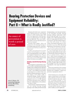 Bearing Protection Devices and Equipment …