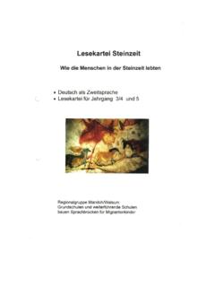 Lesekartei „Steinzeit“