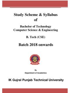 Study Scheme &amp; Syllabus of - Punjab