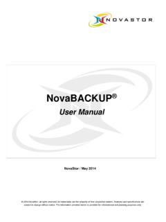 User Manual - Backup Software &amp; Windows Server Backup
