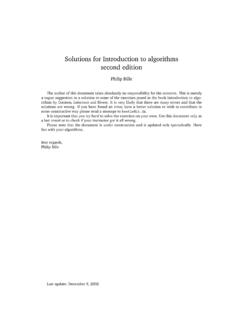 Solutions for Introduction to algorithms second edition
