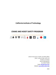 CRANE AND HOIST SAFETY PROGRAM