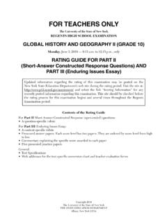 GLOBAL HISTORY AND GEOGRAPHY II (GRADE 10)
