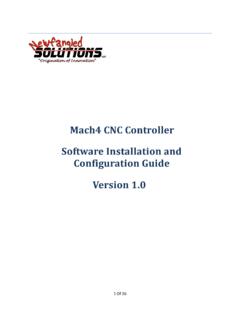 Mach4 CNC Controller Software Installation and Configuration …